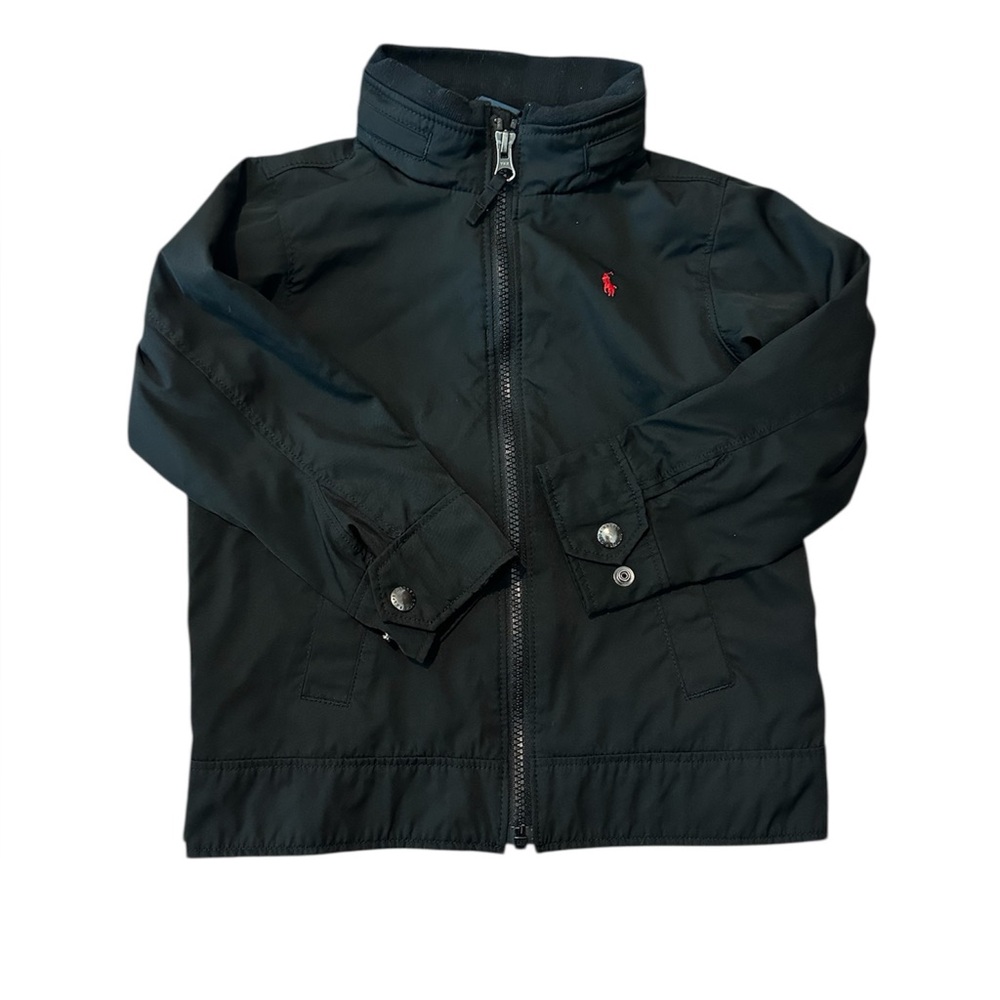 Polo Ralph Lauren Black Zip-Up Jacket with Red Pony Logo